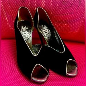 D&G (Dolce & Gabbana) Silver and Black Heels